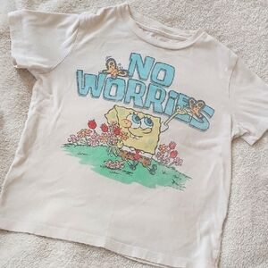 SpongeBob Kids' Off White Graphic T-Shirt